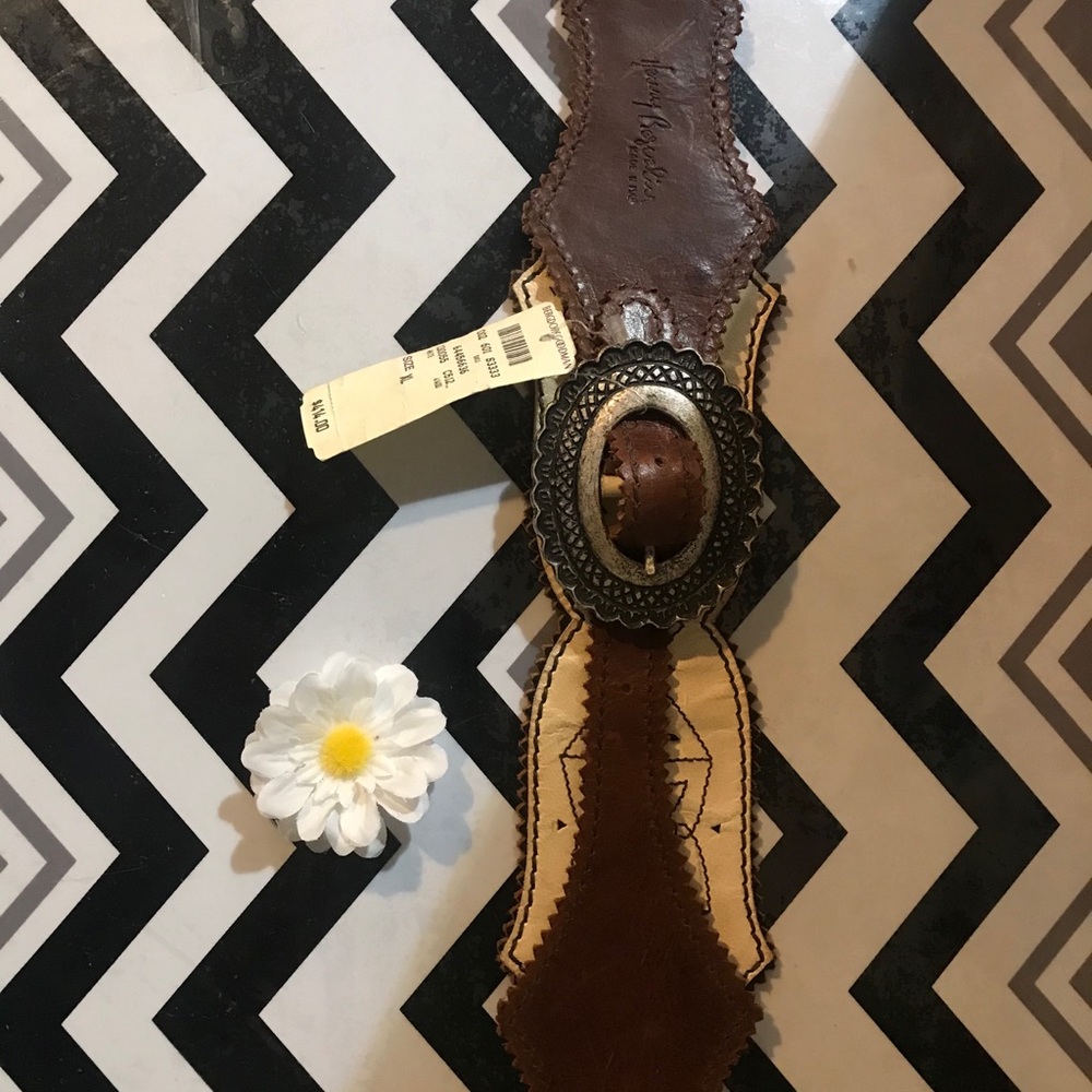 Henry Beguelin Designer Vintage Leather Belt XL
